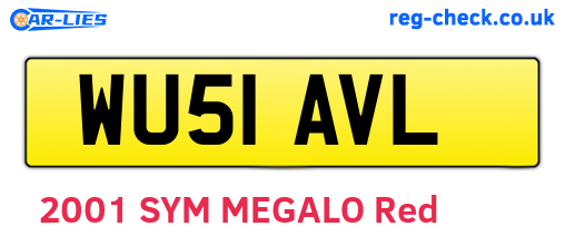 WU51AVL are the vehicle registration plates.
