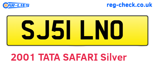 SJ51LNO are the vehicle registration plates.