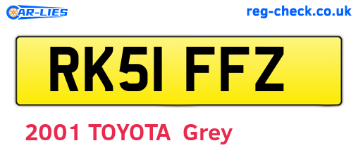 RK51FFZ are the vehicle registration plates.
