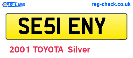 SE51ENY are the vehicle registration plates.