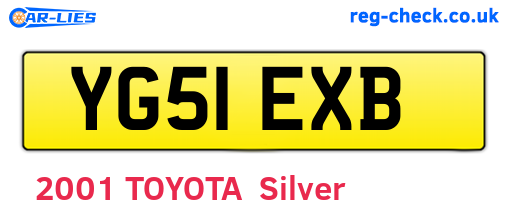 YG51EXB are the vehicle registration plates.