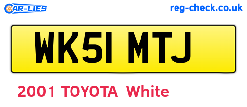 WK51MTJ are the vehicle registration plates.