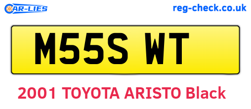 M55SWT are the vehicle registration plates.