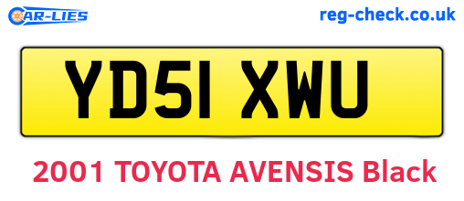 YD51XWU are the vehicle registration plates.