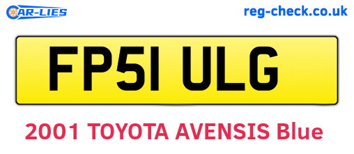 FP51ULG are the vehicle registration plates.