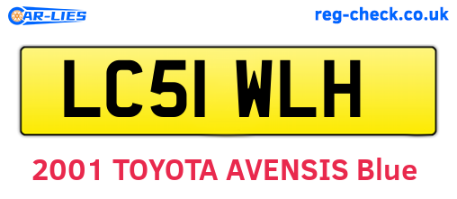 LC51WLH are the vehicle registration plates.