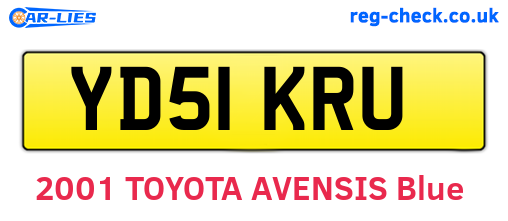 YD51KRU are the vehicle registration plates.