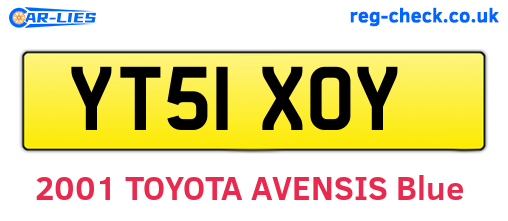 YT51XOY are the vehicle registration plates.