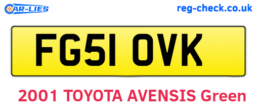 FG51OVK are the vehicle registration plates.