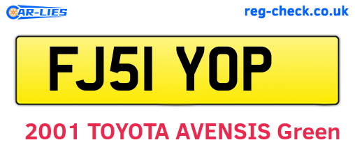 FJ51YOP are the vehicle registration plates.