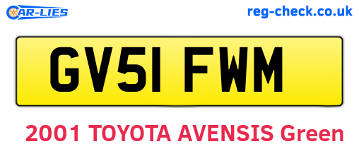 GV51FWM are the vehicle registration plates.