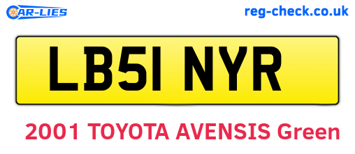 LB51NYR are the vehicle registration plates.