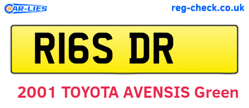 R16SDR are the vehicle registration plates.