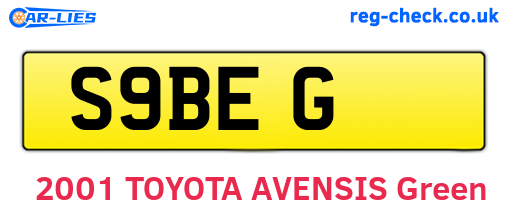 S9BEG are the vehicle registration plates.