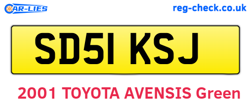 SD51KSJ are the vehicle registration plates.