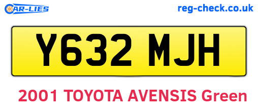 Y632MJH are the vehicle registration plates.