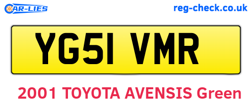 YG51VMR are the vehicle registration plates.