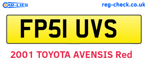 FP51UVS are the vehicle registration plates.