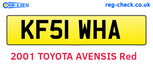 KF51WHA are the vehicle registration plates.