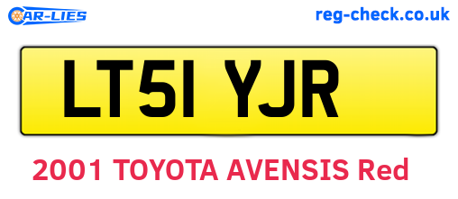 LT51YJR are the vehicle registration plates.