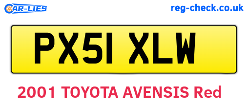 PX51XLW are the vehicle registration plates.