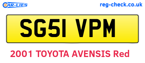 SG51VPM are the vehicle registration plates.