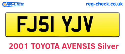 FJ51YJV are the vehicle registration plates.