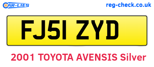 FJ51ZYD are the vehicle registration plates.