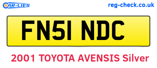 FN51NDC are the vehicle registration plates.