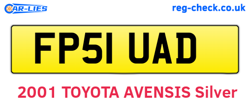 FP51UAD are the vehicle registration plates.