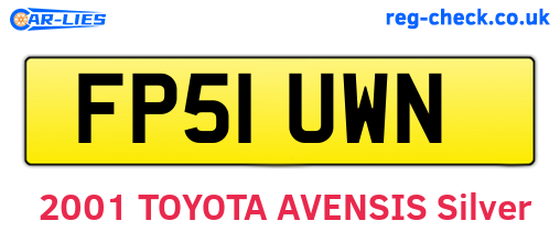FP51UWN are the vehicle registration plates.