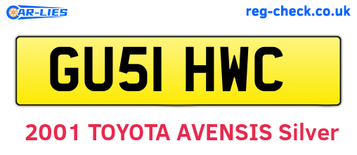 GU51HWC are the vehicle registration plates.
