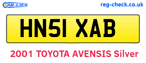 HN51XAB are the vehicle registration plates.