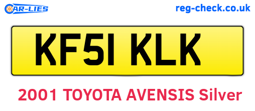 KF51KLK are the vehicle registration plates.