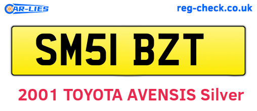 SM51BZT are the vehicle registration plates.