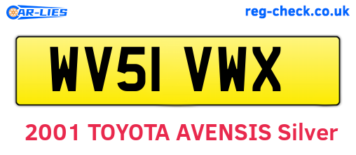 WV51VWX are the vehicle registration plates.