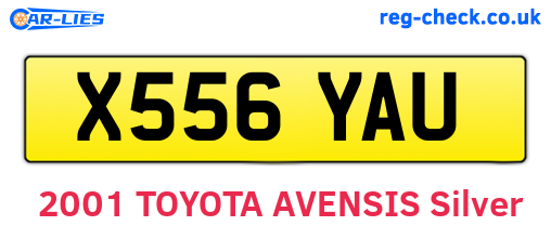X556YAU are the vehicle registration plates.