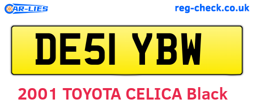 DE51YBW are the vehicle registration plates.