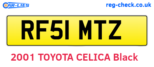 RF51MTZ are the vehicle registration plates.