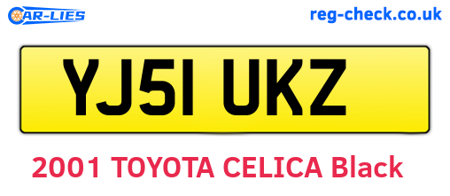 YJ51UKZ are the vehicle registration plates.