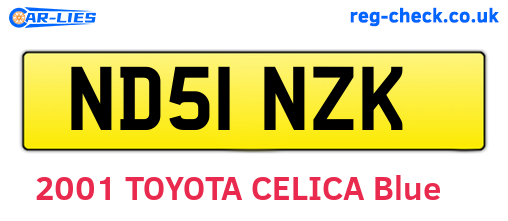 ND51NZK are the vehicle registration plates.