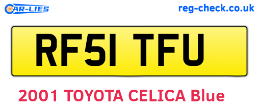 RF51TFU are the vehicle registration plates.