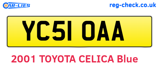 YC51OAA are the vehicle registration plates.