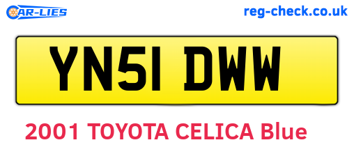 YN51DWW are the vehicle registration plates.