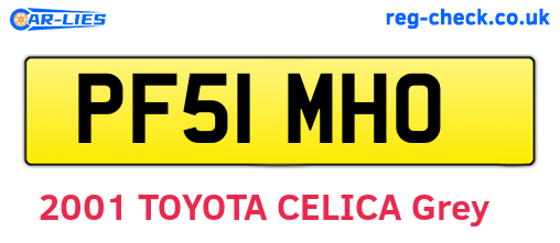 PF51MHO are the vehicle registration plates.
