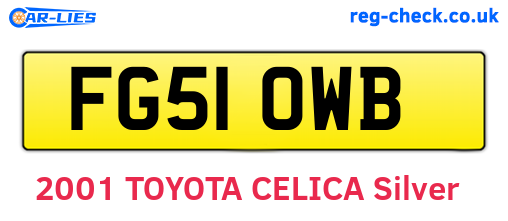 FG51OWB are the vehicle registration plates.