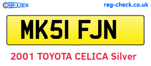 MK51FJN are the vehicle registration plates.