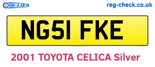 NG51FKE are the vehicle registration plates.