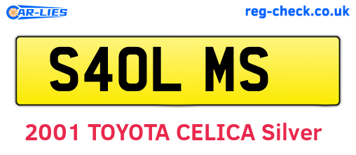 S40LMS are the vehicle registration plates.