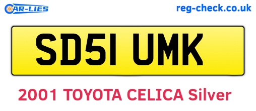 SD51UMK are the vehicle registration plates.